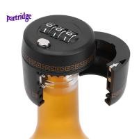 ราคา พลาสติกขวดไวน์ล็อคความลับสําหรับไวน์จุกฝาขวดที่มีแถบรหัสผ่านชิ้นส่วนเปลี่ยนไวน์ของขวัญสีดํา (29541948352)