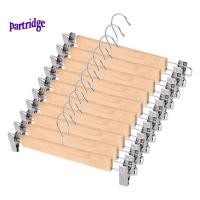 ราคา 10 แพ็คไม้แขวนกระโปรงไม้พร้อมคลิปปรับลื่นกางเกงแขวนธรรมชาติเสร็จสิ้นโลตัสไม้กางเกงไม้แขวน360 (42869442144)