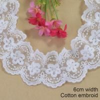 ราคา กว้าง 6 ซม ผ้าฝ้ายเย็บปักถักร้อยขอบลูกไม้ลูกไม้ผ้า guipure diy trims มินิเดรสลูกไม้ริบบิ้น garment อุปกรณ์เสริม 4218 (42974013635)