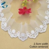 ราคา กว้าง 2 5 ซม ผ้าฝ้ายเย็บปักถักร้อยขอบลูกไม้ลูกไม้ผ้า guipure diy trims มินิเดรสลูกไม้ริบบิ้น garment อุปกรณ์เสริม 3687 (42970222268)