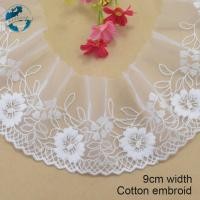 ราคา กว้าง 7 ซม ผ้าฝ้ายเย็บปักถักร้อยขอบลูกไม้ลูกไม้ผ้า guipure diy trims มินิเดรสลูกไม้ริบบิ้น garment อุปกรณ์เสริม 3068 (43304159787)
