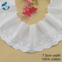 ราคา กว้าง 7 5 ซม ผ้าฝ้ายเย็บปักถักร้อยขอบลูกไม้ลูกไม้ผ้า guipure diy trims มินิเดรสลูกไม้ริบบิ้น garment อุปกรณ์เสริม 3238 (26387359258)