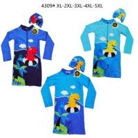ราคา 4309 ชุดว่ายน้ำเด็ก ชุดเล่นน้ำเด็ก บอดี้สูท แถมหมวกว่ายน้ำ ผ้ายืดหยุ่น ใส่สบายตัว (41158160493)