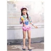 ราคา ชุดว่ายน้ำเด็กผู้หญิง 35042 ลายสัปรส และ ลายเปลือกหอย 1 3 ขวบใส่ได้ มีหมวกคลุมกันร้อน (8211554969)