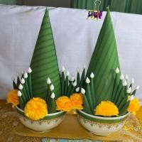 ราคา บายศรีปากชาม ถ้วยพลาสติกมีลายขนาด 10 เซนติเมตร (24409336308)