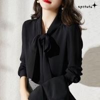 ราคา เสื้อเชิ้ตแขนยาว UPSTOTO ผ้าชีฟองสีทึบ สไตล์เรียวกระชับสำหรับคุณสาวออฟฟิศ (50050989034)