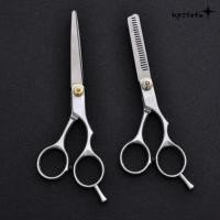 ราคา กรรไกรตัดผม UPSTOTO กรรไกรตัดผมร้านทําผมขนาด 6 0 นิ้ว กรรไกรทําผมสีเงินสแตนเลสบางมืออาชีพร้านตัดผม (43826209033)