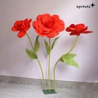 ราคา กุหลาบจำลองพร้อมกิ่ง กุหลาบโฟม PE ขนาดใหญ่ ดอกไม้ประดิษฐ์สำหรับตกแต่ง (44501004010)