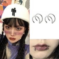 ราคา ต่างหู titanium multi purpose lip clip สไตล์punk hip hop สำหรับทุกเพศ (51900570940)