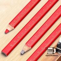 ราคา GoodGirlm1 12PCS Elliptical งานไม้ดินสอ Scale Flat Mark ดินสอสีดํา สีแดงหนา Core เครื่องมือ DIY อุปกรณ์เสริม TH (41701380157)