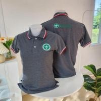 ราคา เสื้อโปโลสีเทาท๊อปดำ ปักตรากระทรวงสาธารณสุข เทาดำ (20544479775)