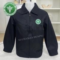 ราคา เสื้อแจ๊คเก็ตแขนยาวสีดำ ปักกระทรวงสาธารณสุข เสื้อคุม (26412661355)