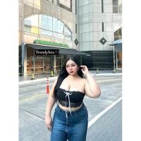 ราคา Chubby Supi เกาะอกลูกไม้แต่งริบบิ้น เกาะอก Plus size สไตล์เวียดนาม trd (25305044883)