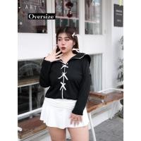 ราคา Chubby Supi เสื้อแขนยาวสาวอวบ ไหมพรมร่อง สไตล์เกาหลี ลุคคุณหนู Plus Size trd (24963977923)