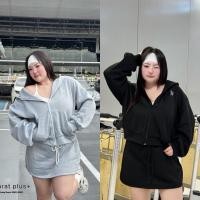 ราคา Chubby Supi AIRPORT LOOK ชุดเซ็ทเสื้อฮูด กระโปรง ผ้าวอร์ม แอร์พอร์ตลุคสาวอวบ wa (43223896132)