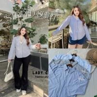 ราคา Chubby Supi เชิ้ตลายทางสาวอวบ อก 40 54 นิ้ว lc (27826579540)