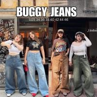 ราคา Chubby Supi BUGGY JEANS lin02 กางเกงยีนส์สาวอวบ เสื้อผ้าสาวอวบอ้วน (27064268566)