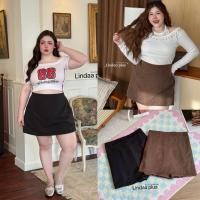 ราคา Chubby Supi MOCHA SKIRT กระโปรงกางเกงหนังกลับ lin (43668767301)