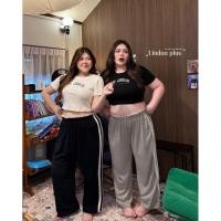 ราคา Chubby Supi TRACK PANTS กางเกงวอร์มสาวอวบ เอว 30 50 นิ้ว (29688930650)