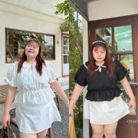 ราคา Chubby Supi เสื้อแขนตุ๊กตาคอบัว ผ้าฉลุ lin (48950305894)