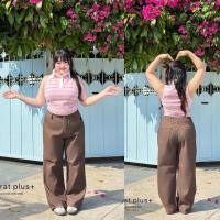 ราคา Chubby Supi BROWNIE JEANS กางเกงยีนส์สีน้ำตาลขากระบอก สม็อคหลัง wa (44300769538)