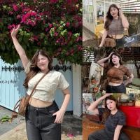 ราคา Chubby Supi เสื้อครอปลายหินอ่อน lin (43152548869)