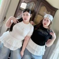 ราคา Chubby Supi เสื้อครอปปักเพชร Meili wa (40776132746)