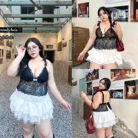 ราคา Chubby Supi PARTY BAR สายเดี่ยวลูกไม้ไซส์ใหญ่ trd (28817382744)