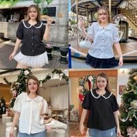 ราคา Chubby Supi เสื้อคอบัวแขนตุ๊กตา สีพื้นและลายจุด cal (27593600845)