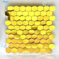 ราคา FAVOR เลื่อมฉากหลัง Silver Gold Glitter เลื่อมแผง Wall Decor แฟชั่นหกเหลี่ยม PET ฉากหลังตกแต่งแผง Baby Shower (44701605589)
