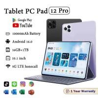 ราคา ซื้อ 1 แถม 9 New แท็บเล็ต รองรับซิม wifi 2025 5G แท็บเล็ต 10 2นิ้ว Android 15 0 16GB 1TB DualSIM รับประกัน 1 ปี (46950817070)