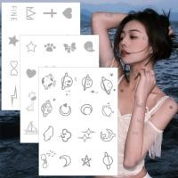 ราคา Star Moon Tattoo Sticker INS Little Fresh Tattoos Sticker สติ๊กเกอร์รอยสักชั่วคราว DIY Body Art Tattoo Decal ทิ้ง กันน้ํา สําหรับเทศกาลดนตรี Dance Party (28317317554)