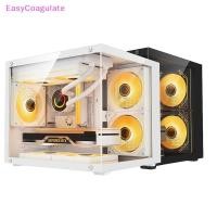 ราคา Eas Mini โปร่งใสคอมพิวเตอร์เดสก์ท็อป PC Tower สําหรับ M ATX ITX เมนบอร์ด 320 มม GPU กราฟิกการ์ดความยาว HDD SSD USB 3 0 12 ซม พัดลม Ate (29441952902)
