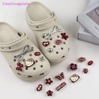 ราคา Eas 1 ชุด DIY รองเท้าตกแต่ง Sanrio Hello Kitty Bowknot Red Series รองเท้า Charms ชุดสําหรับ Clogs รองเท้าแตะ Xmas ของขวัญ Ate (54301591901)