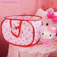 ราคา Eas Sanrio Hello Kitty ตะกร้าซักผ้าพับได้กระเป๋าเก็บของเสื้อผ้าสกปรกซักรีด Hamper การ์ตูน Kt ของเล่นแมวกระเป๋าพับ Ate (40776125430)