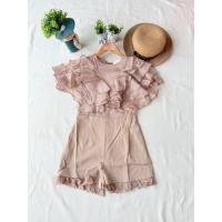 ราคา ใหม่ มือหนึ่ง งานป้าย Peony จั้มสูทขาสั้น (57651183083)