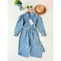 ราคา ใหม่ มือหนึ่ง จั้มสูทยีนส์ คอปก แขนยาว ขายาว (54701945488)