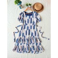 ราคา ส่งต่อ มือสอง เดรสแขนตุ๊กตา คอเหลี่ยม (54501178173)