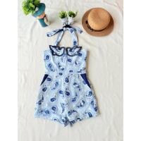 ราคา ใหม่ มือหนึ่ง งานป้าย Luxkary จั้มสูทขาสั้น เกาะอกผูกคอ (52401276379)