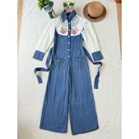 ราคา ส่งต่อ มือสอง งานป้าย 2seeyou งานวินเทจ จั้มสูทขายาว ผ้ายีนส์ (41623116057)