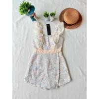 ราคา ใหม่ มือหนึ่ง งานป้าย Linda จั้มสูทขาสั้น ผ้าทวิต (54801126751)