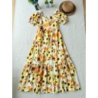 ราคา ใหม่ มือหนึ่ง งานป้าย Lady sunshine เดรสยาวลายดอกทานตะวัน (42422498637)
