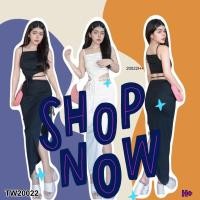 ราคา TW20022 เดรสยาว สายเดี่ยว เว้าหน้าท้อง เชือกผูกเอว (29055558885)