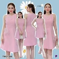 ราคา TW21368 Dress เดรสสั้น แต่งขนนก (27516715356)