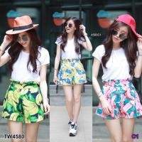 ราคา TW4580 Set เสื้อ กางเกง ลายกล้วยขาสั้น (24572105364)