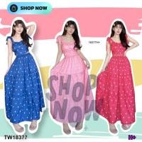 ราคา TW18377 set 2 ชิ้น เสื้อครอปสายผูกไหล่ ลายหัวใจ กระโปรงยาวลายหัวใจ (23529271516)