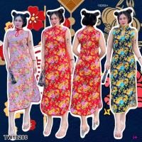 ราคา TW18280 เดรสกี่เพ้ายาวแขนกุด ผ่าด้านข้างทั้ง 2 ข้าง (22861472011)