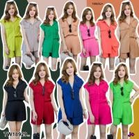 ราคา TW18929 Set สาวอวบ 2 ชิ้น เสื้อเชิ้ตไหล่ล้ำ กางเกงขาสั้น (21093142447)