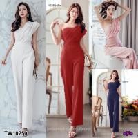ราคา TW10250 จั้มสูทเกาะอก ไหล่เดียว (21041188954)