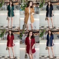 ราคา TW10149 set เสื้อสูทแขนยาว เสื้อครอปสายเดี่ยวลายสก็อต กระโปรงทรง A (19513954093)